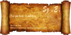 Szarka Emőke névjegykártya